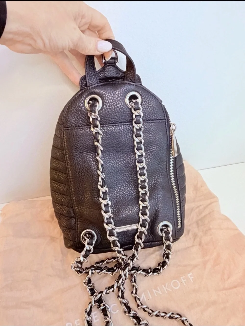 Rebecca Minkoff Small Julian Chevron Zip Backpack